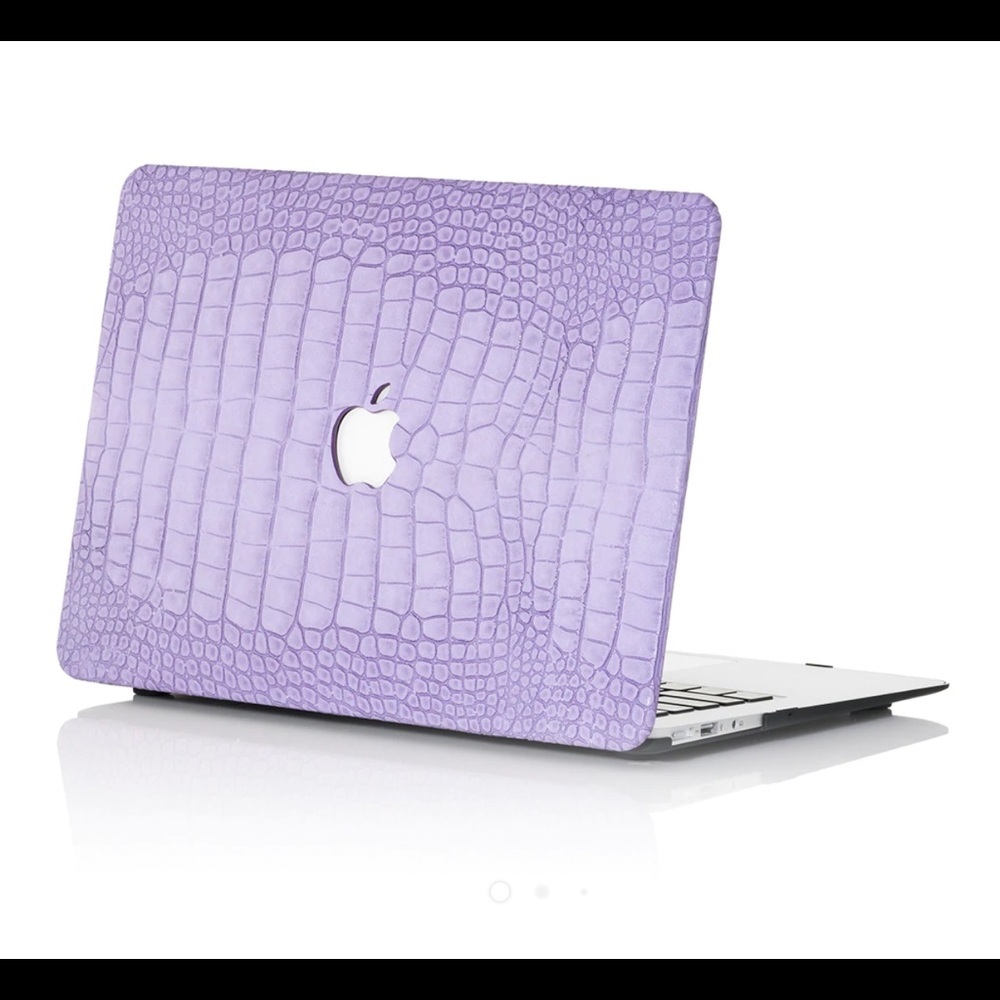 Lavender Faux Crocodile MacBook Case